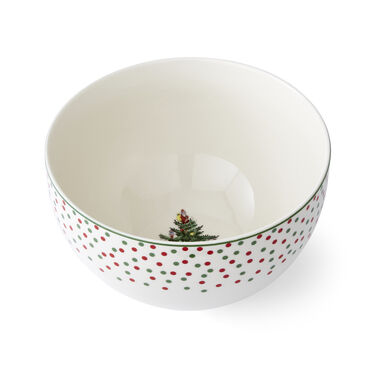 Christmas Tree Polka Dot Rice Bowl